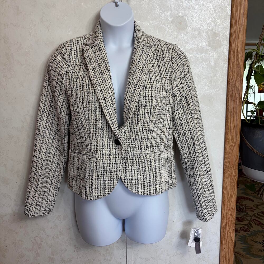 Amanda & Chelsea Boucle Tweed Blazer Jacket Office Chic Corporate Girlie Large